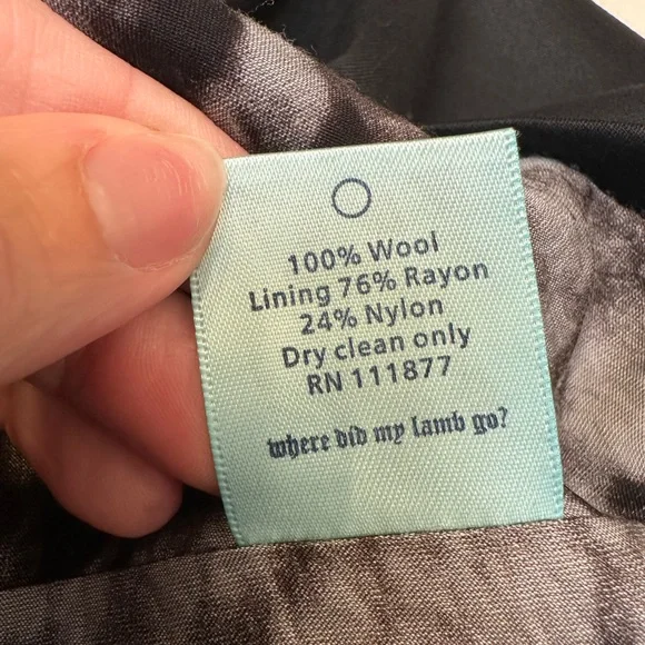 Vintage L.A.M.B Gwen Stefani Wool Y2K Punk Glam Rock Goth Ruffle Skirt Size 2 XS